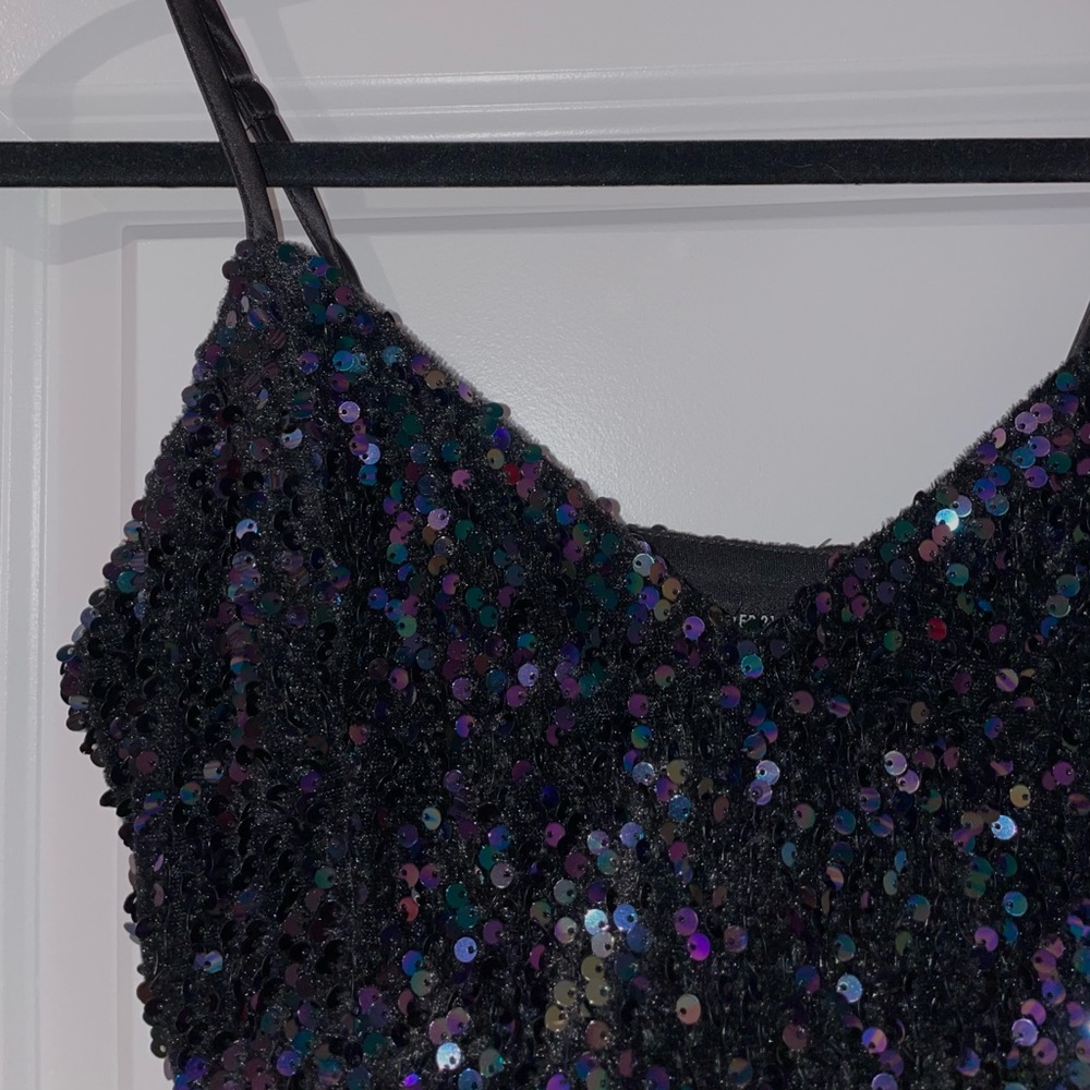 Sequin crop top